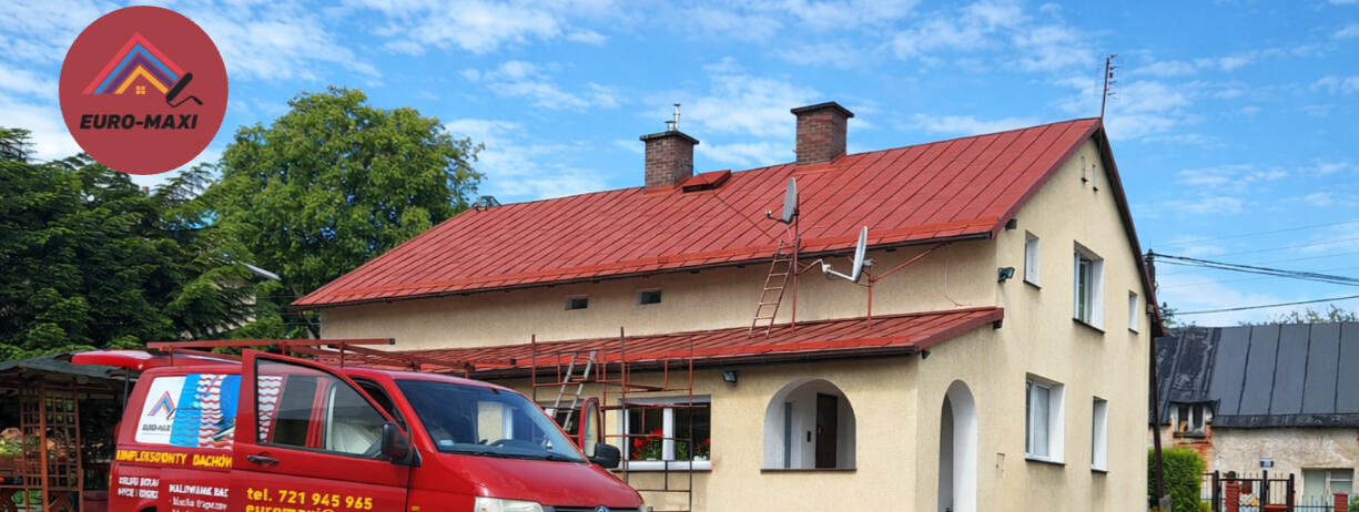 Euro maxi Remonty dachów, usługi dekarskie: • obróbki blacharskie, kominy • rynny, okna dachowe